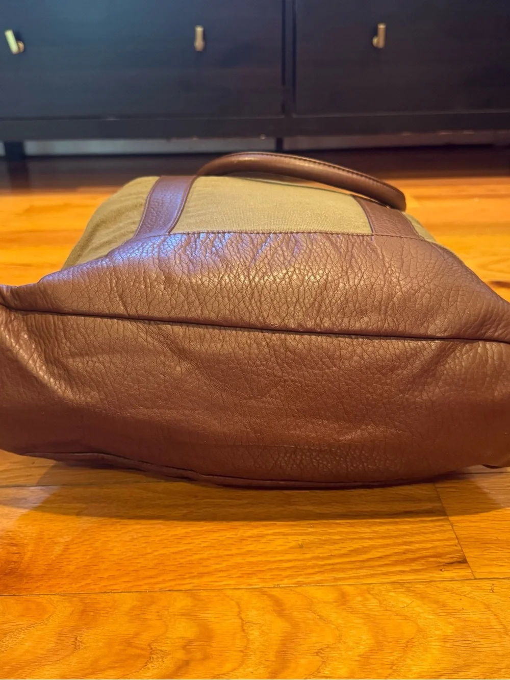 Vintage Billabong Canvas and Leather Tote Bag